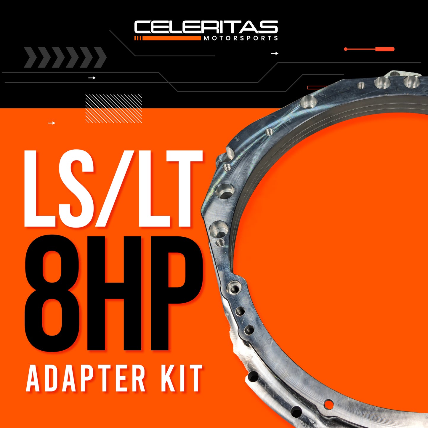 GM LS/LT Engine to 8HP Adapter Kit